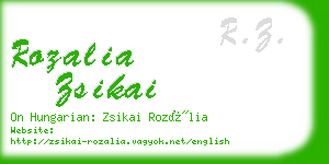 rozalia zsikai business card